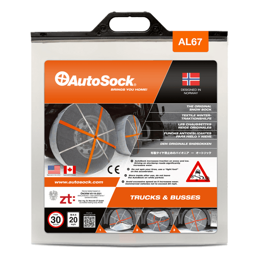 Product Packaging of AutoSock AL 67 AL67 for trucks (front view)