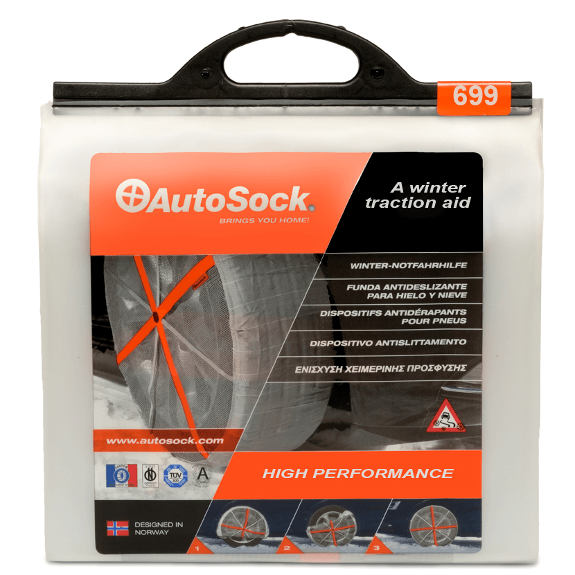 Product Packaging of AutoSock HP 699 HP699 for passenger cars and light commercial vehicles (front view)